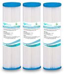 3X AquaHouse 10" Pleated Water Filter Cartridge for Sediment Filtration, Bio Diesel, Rain Water - 10 Micron