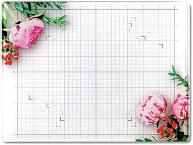 Glass Craft Mat | Magnetic | Heat, Scratch, & Stain Resistant | Perfect for Mixed Media Artwork (Floral, 9 x 12in)