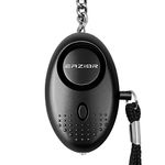 Eazior 140DB Police Approved Personal Security Alarm, Mini Loud Staff Panic Rape Attack safety Alarm Self Defense Keyring with Torch for Women Kids Night Worker Anti-theft Alarm (Black)