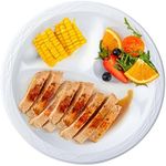 EARTHEATS Plastic Plates, Reusable 10 Inch MFPP Dessert Plates Heavy Duty Microwave Dishwasher Safe Plates Wedding Plates