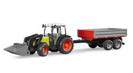 Bruder 02112 Claas Nectis 267 F with Frontloader and Trailer