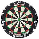 Unicorn Dartboard | Eclipse Ultra | Ultra-Visible White Number Ring | Championship Quality Sisal Bristle | Staple-Free Construction