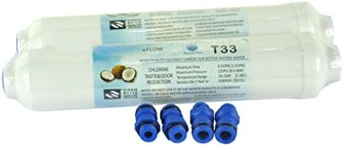 2 X Caravan Boat RV Inline Marine Water Filter 10" Reduces Chlorine, Bad Taste & Odor