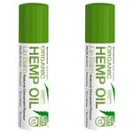 Dr Organic Hemp Oil Lip Balm, Moisturising, SPF 15, Mens, Womens, Natural, Vegetarian, Cruelty-Free, Paraben & SLS-Free, Organic, 5.7ml (Pack of 2)