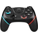 [2024 New Version] Switch Controller, Wireless Pro Controller Switch Lite, Switch Remote Controller Gamepad Joystick, Turbo and Dual Vibration (Black)