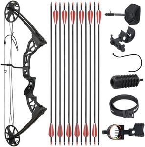 S F Ready to Hunt Compound Bow Package for Adults，20-70 Lbs Draw Weight, No Bow Press Needed,19”-30” Draw Length,Right Hand Archery Compound Bows Draw Weight Adjustable，Hunting Bow Kit for Beginner