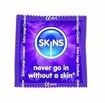 Skins Extra Large XL Condoms – Natural Latex Extra Large Condom; pre lubed for Comfort – 24 Pack (Discreetly Packed in Jiffy Bag)