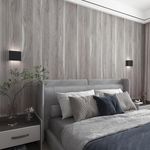 TOTIO Extra Wide Grey Wood Grain Peel and Stick Wallpaper Gray Wood Contact Paper 31.5x157inch Bubble-Free Design Matte Thickened Wood Effect Furniture Stickers Waterproof Self Adhesive Wall Stickers