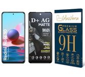 GlassVerse D+ Matte Tempered Glass With 18H Hardness For Redmi Note 10 Smartphone(Pack Of 1)With Free Installation Kit. Full Screen Coverage. If Received Damaged-6.43 Inch