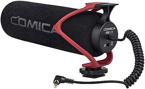 Comica CVM-V30 LITE Video Microphone Super-Cardioid Condenser On-Camera Shotgun Microphone for Canon Nikon Sony Panasonic Camera/DSLR/iPhone Samsung Huawei with 3.5mm Jack（Red）