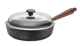 Skeppshult Deep Frying/Saute Pan with Wood Handle & Lid, 25 cm