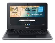Acer Chromebook 311 C733-C2UK Notebook, Laptop PC with Intel Celeron N4020, Ram 4GB DDR4, eMMC 32GB, 11.6" HD LED LCD Display, Intel UHD 600 Graphics Card, Chrome OS, Black (Renewed)