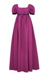 FRIUSATE Regency Dresses, Vintage Dress, Regency Dresses for Women with Sash Empire Waist Ruffled Puff Sleeve Long Dress for Parties, Weddings and Gala(L Mulberry)