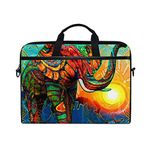 Laptop Bag Elephant Laptop Case Computer Carrying Case 13-15.6 inch Laptop Sleeve Case Polyester Laptop Shoulder Bag Strap Handle Notebook Computer Bag for Boys Girls Women Men