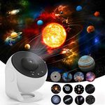Planetarium Star Projector, 3 in 1 LED Galaxy Projector Light with 12 Film Discs Children's Starry Sky Projector Projector Lamp for Bedroom Living Room, Party