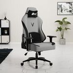 Green Soul Vision Multi-Functional Ergonomic Gaming Chair, Premium Fabric Chair with Adjustable Neck & Lumbar Pillow, 4D Adjustable Armrests & Heavy Duty Metal Base (Earth)