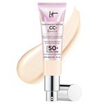 IT Cosmetics Your Skin But Better CC+ Cream Illumination, Fair (W) - Color Correcting Cream, Full-Coverage Foundation, Anti-Aging Serum & SPF 50+ Sunscreen - Radiant Finish - 1.08 fl oz