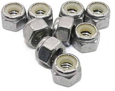 Quantity 50Pcs 1/4-20 Nylon Insert Hex Lock Nuts, Stainless Steel A2-70/304/18-8, Plain Finish, by Fullerkreg