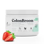 ColonBroom Psyllium Husk Powder - Colon Cleanse for Bloating Relief & Gut Health - Fiber Powder Drink - Easy to Mix - Vegan, Gluten Free, Non-GMO - Strawberry (30 Servings)