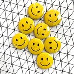 KRAFTMASTERS� Smiley Emoji Face Fridge Magnets (Pack of 10, Yellow, 3 cm Each)