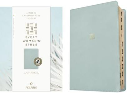 NLT Every Woman's Bible (Leatherlike, Sky Blue, Indexed, Red Letter, Filament Enabled)