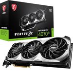 MSI Geforce RTX 4070 Ti Ventus 3X 12G Oc Gaming Graphics Card-12Gb Gddr6X,2655 Mhz,Pci Express Gen 4,192-Bit,3X Dp V 1.4A,Hdmi 2.1A (Supports 4K&8K HDR),pci_e