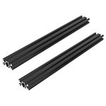 2PCS 300mm 2040 V European Standard Anodized Black Aluminum Profile Extrusion Linear Rail for 3D Printer and CNC Machine