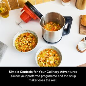 Morphy Richards Compact Soup Maker – Stainless Steel, 1L Capacity
