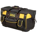 STANLEY FATMAX Open Mouth Rigid Tool Bag with Storage Compartment, Multi-Pockets Storage Organiser, 20 Inch, FMST1-71180 , Black