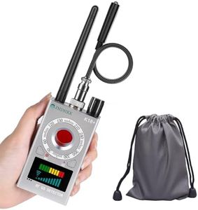 JMDHKK K18+ Hidden Camera Detector, Spy Camera Finder, Bug Magnetic Field Detector, Listening Device Detector – Privacy Protection Tool for Home, Office, Hotel, and Travel Security(Silver)