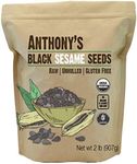 Anthony's Organic Black Sesame Seeds, 2 lb, Raw, Unhulled, Batch Tested & Verified Gluten Free, Keto Friendly