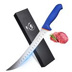 DRAGON RIOT Premium Butcher Breaking Knife, 10 Inch Curved Cimeter Knife-Meat Knife Made by German Stainless Steel with Fibre Handle