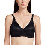 Triumph International Women's Non Padded | Underwired | Minimizer 36D Black | Polyester Full-Coverage Bra | Pack of 1