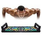 14 in 1 Push Up Board Pushup Stand Bar Handle Rack System Multiple Function Fitness Equipment Portable Foldable with Resistance Grips for Back Triceps, Shoulder Chest Muscle Building Exercise Workout