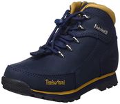 Timberland Boy's Unisex Kids Euro Rock (Youth) Chukka/Mid, Navy Nubuck, 1 UK Child