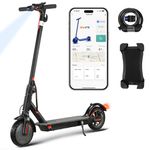 Electric Scooter Adults 350W Up to 25-30km Long-Range and 25km/h, 8.5" Solid Tires, Portable Foldable Scooter Electric for Adults with Double Braking System and App Control (W4)