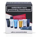 men-ü SELECTION BOX GROOMING ESSENTIALS mens gift sets – Perfect mens skincare introduction. Mens toiletries set, full ultra-concentrate range. Body, Skincare & Styling Gifts for men by men-ü.