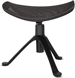 Lilithye Footrest for Desk Adjustable Height 2-in-1 Function Rotatable Ergonomic Under Desk Footrest Ottoman Stool Rolling Leg Rest for Home Office (Gray)