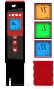 GIDIGI Digital pH Meter High Accuracy UL-Certified Water Tester with 6 Packs Calibration Powders Color LCD Backlit Display with pH Test Strip for Pools Hydroponics Aquariums Hot Tubs Drinking Water