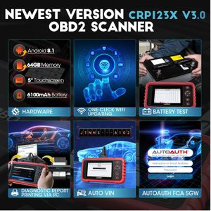 LAUNCH CRP123X OBD2 Scanner – Diagnostic Tool for Engine, ABS, SRS, Transmission