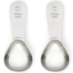 Coffee Scoop (Set of 2) by Apace - 2 Tablespoon (Tbsp) - The Best Stainless Steel Measuring Spoons for Coffee, Tea, and More