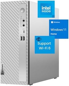 Lenovo IdeaCentre 3 SFF Desktop, Intel Dual-core Processor, 16GB RAM, 1TB SSD, HDMI, VGA, Card Reader, Wired Keyboard & Mouse, Wi-Fi 6, Windows 11 Home, Grey