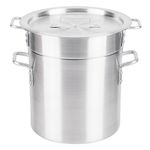 Royal Industries Double Boiler with Lid, 12 qt, 9.8" x 9.4" HT, Aluminum, Commercial Grade - NSF Certified