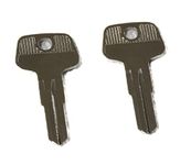 Pair of Replacement Keys for Yakima and Thule Ski, Roof, Cargo Box, Carrier Racks and Crossbars with Code Series N001-N200 and N001R-N200R Cut to Your Code. (N019 N019R)