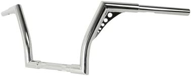 WLZW Chrome 10" Rise 1-1/4" Fat Ape Hangers Handlebar For Harley Softail FLST FXST Custom Sportster XL Touring Road King