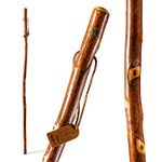 Brazos Rustic Wood Walking Stick, Hawthorn, Traditional Style Handle, for Men & Women, Made in the USA, 58"