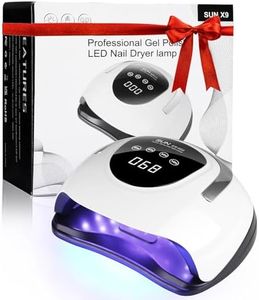 220W Lampara Uñas Semipermanentes, 10/30/60/99S Temporizador Lampara UV LED Uñas con Mango, Lampara LED Uñas con Pantalla LCD Lampara de Uñas con Sensor de Automático para Manicura/Pedicura
