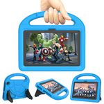 Fire 7 Tablet Case for Kids, Fire 7 2022 Case (Latest 12th Generation 2022 Release) - Kricsertg Lightweight Shockproof Handle with Stand Kid-Proof Case for Amazon Kinlde Fire 7'' Kids Tablet - Blue