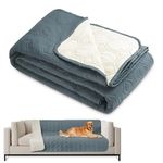 Melopr Waterproof Dog Furniture Cover Pet Blanket, Blue Gray Sofa Cover Mattress Protector for Queen Size Bed, Anti Scratch Cat Paws Material