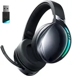 KOFIRE UG-06 Wireless Gaming Headset, 2.4GHz Bluetooth Gaming Headphones with Noise Cancelling Microphone, 3D Stereo Sound, 65Hr Battery Life Headset for PS5, PS4, PC, Switch, Mac, RGB Light- Black